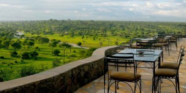 Tarangire Safari Lodge, Terrasse mit Aussicht